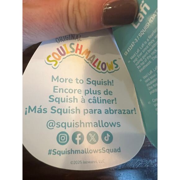 NWT Squishmallow, Lafi the Llama, School Cardigan, 8" - Picture 6 of 6